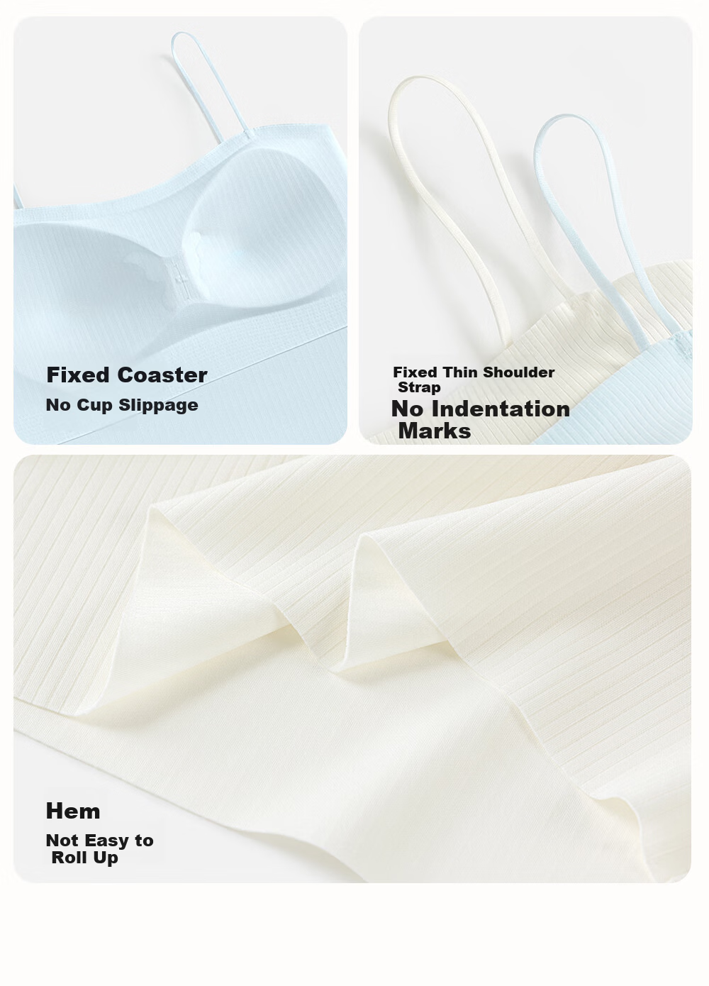 SecretWorld [Zhao Jinmai's Choice] Women's Camisole Tank Top with Built-In Bra Pads, Spring And Summer Undershirt, Inner Or Outer Wear, Beautiful Back Design, One-Piece Bra 24