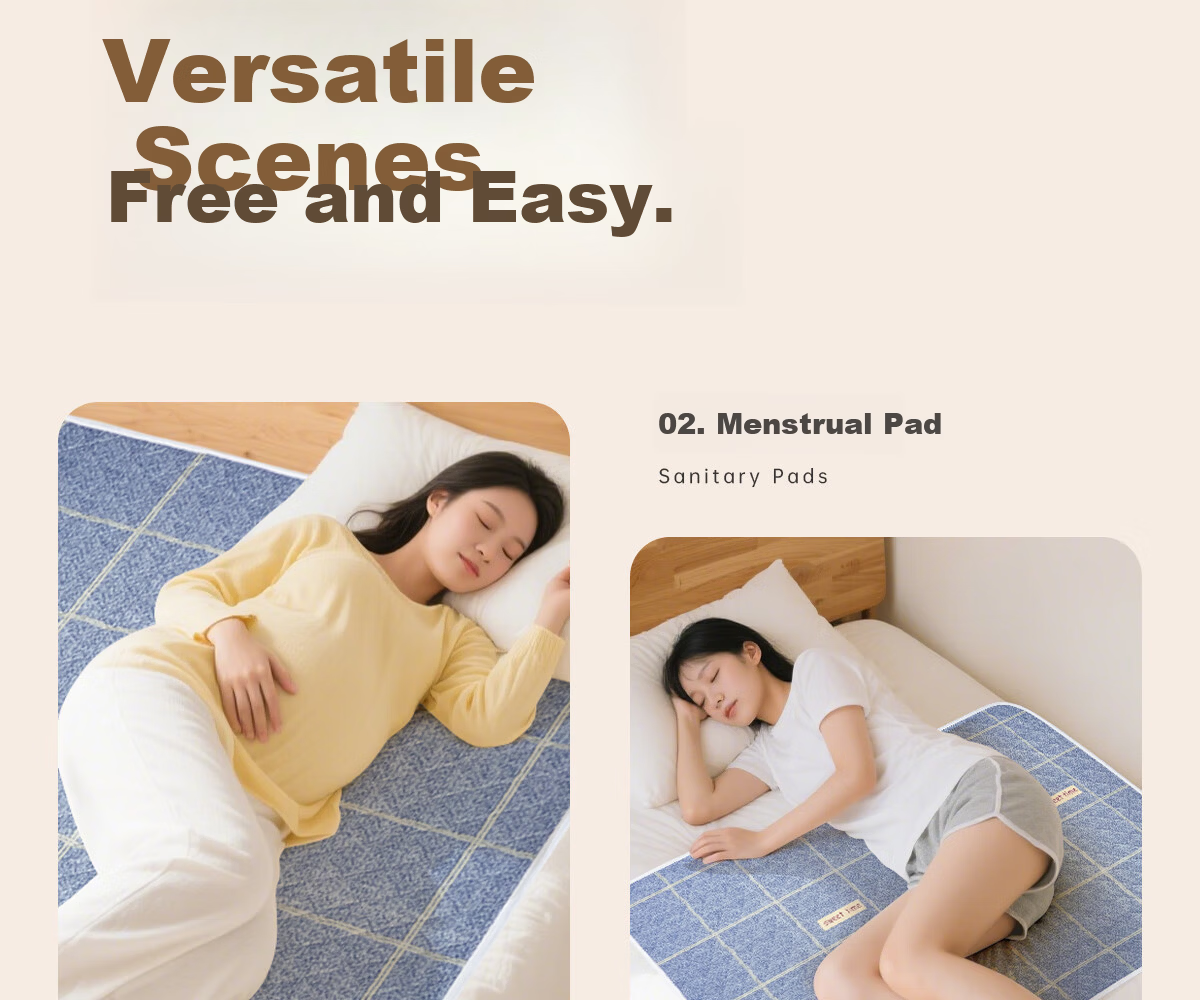 Anke New Waterproof Washable Urine Pad Upgraded Non-Slip Thickened Breathable Adult Elderly Care Mat 70*90cm 4