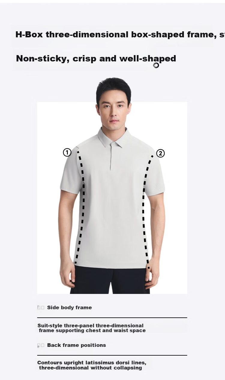 Beneunder Men's Polo Shirt Outdoor Sweat-Absorbing Short Sleeve T-Shirt DR016 Cardamom Gray S 8