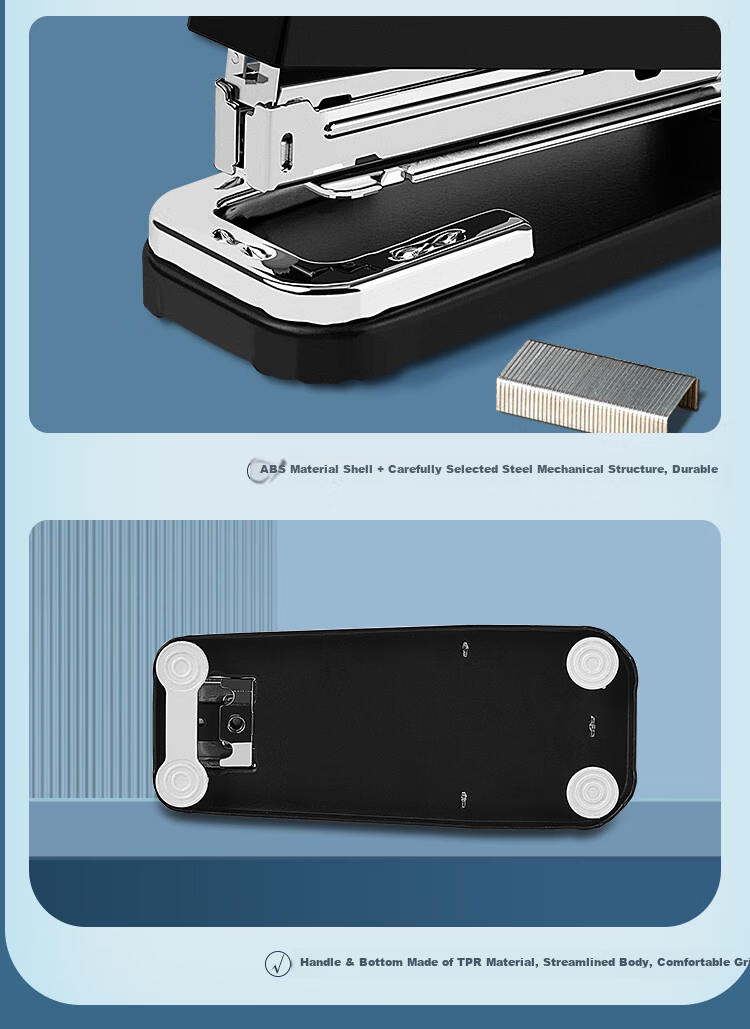 GuangBo 12# Metal Stapler Temporary Stapling Office Supplies Random Color Single Pack DSJ7204S 14