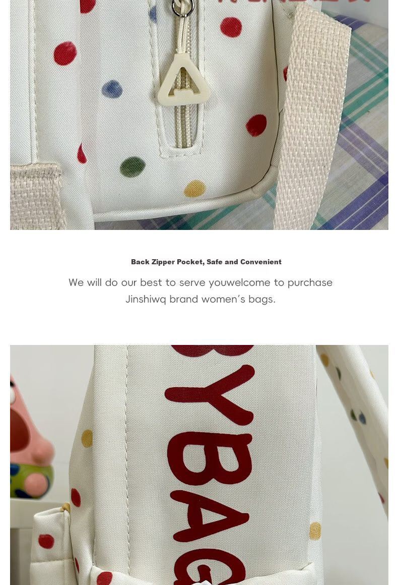 JINSHIWQ Large Capacity School Backpack for Girls, Cute Middle and Primary School Students, Grades 3-6, High-Quality Kids' Shoulder Bag 8
