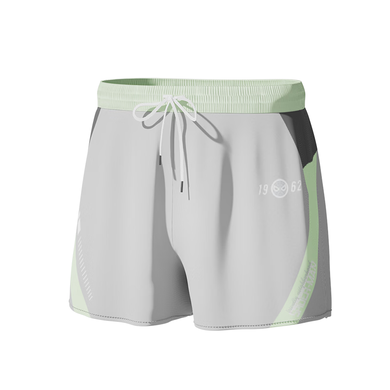 Disney Men's Swim Trunks Anti-Embarrassment Two-Piece Set with Swim Cap Beach Shorts D86005S2G Gray XL
