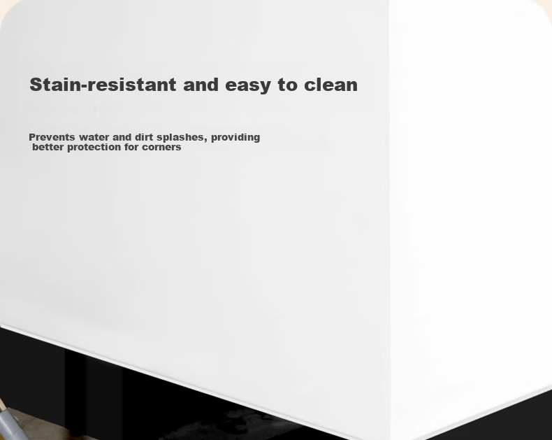 Oumai Self-Adhesive Thickened PVC Skirting Board Baseboard Window Sill Door Frame Decorative Wall Corner Strip Mesh Black 8*60cm 5pcs 5
