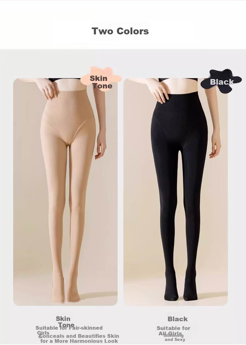 Langsha Women's Thin High-Waist Shaping Anti-Snag Sheer Tights Butt-Lifting Bare-Leg Effect Wire-Free Glossy Pantyhose 14