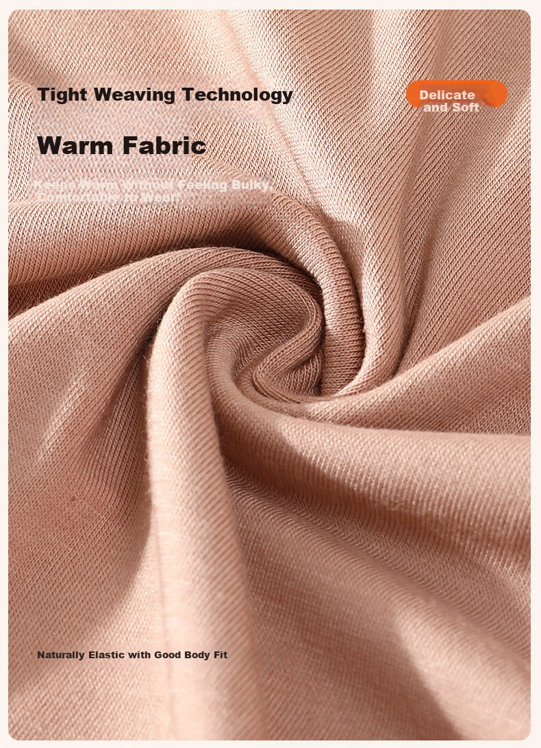 GUJIN Fleece-Lined Thickened Seamless Thermal Underwear Set for Women Autumn Winter 2025 New Skin-Friendly Base Layer Top and Bottom 7