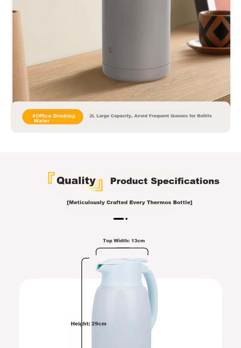 ZO JIRUSHI Stainless Steel Insulated Thermos Large Capacity Portable Electric Kettle Home Hot Water Flask KA20 12