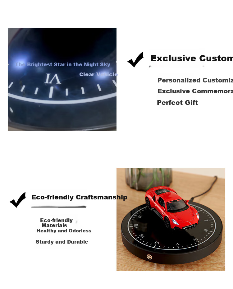 Hengyi Magnetic Levitation Car Model Display Bluetooth Base Rotatable Maserati MC20 Alloy Car Gift for Boyfriend 8