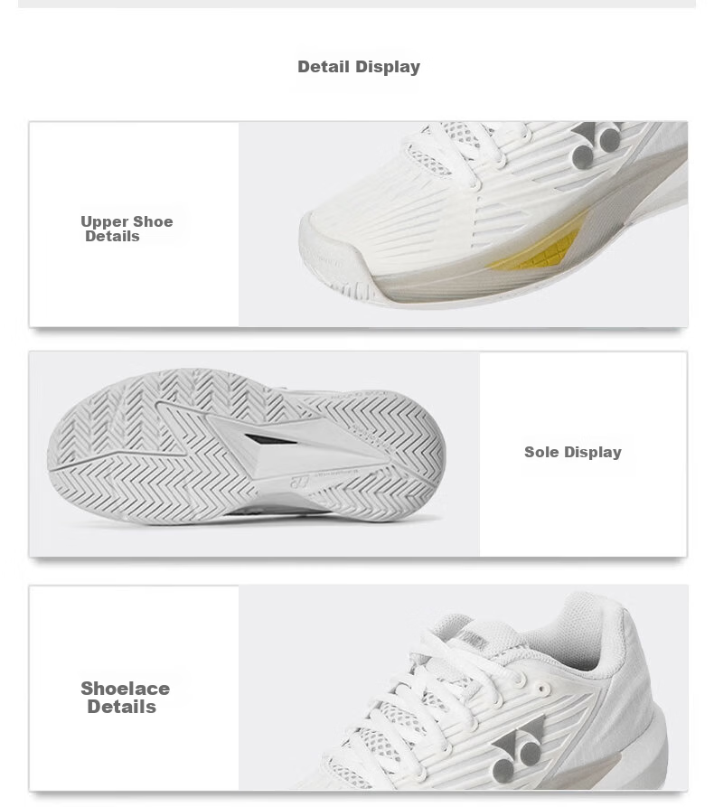 YONEX Tennis Shoes Professional Competition Non-Slip Shock Absorption Power Cushion Fashion Men SHTE5MACEX White Size 40 3