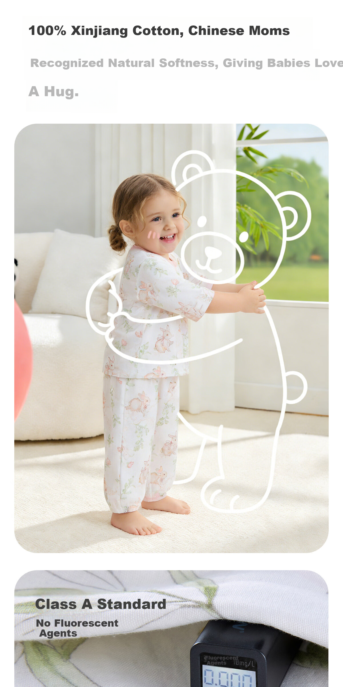JOYNCLEON Kids Bamboo Cotton Gauze Pajamas Spring Summer Baby Homewear Set Boys Girls Air Conditioning Clothes Jyf195982 8