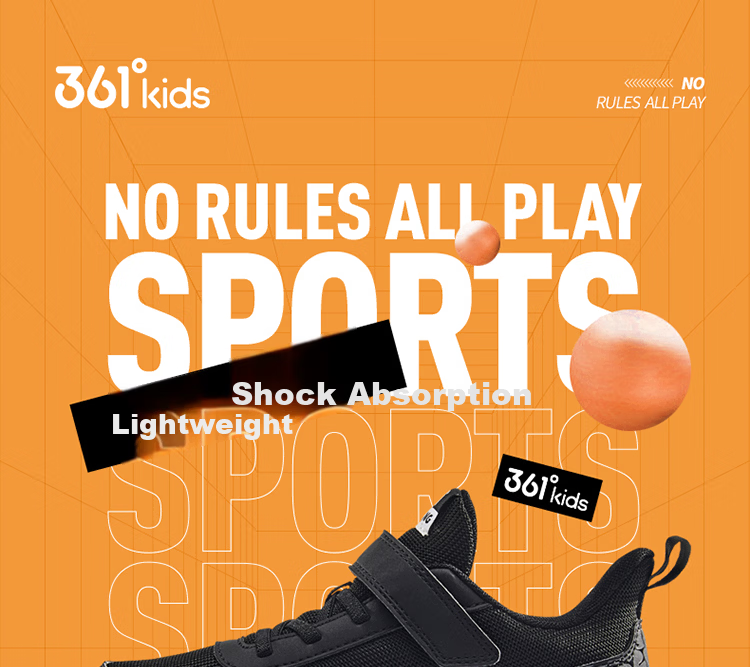 361° Children's Running Shoes, Summer Sports Sneakers for Boys And Girls, Lightweight Comfortable School Running Shoes, Orange Size 40 1