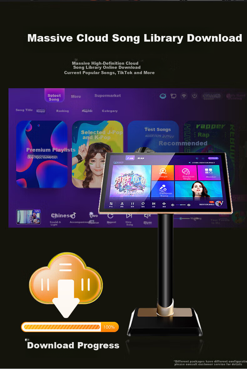 HYUNDAI HY10S Home KTV Sound System Full Set Singing Equipment Three-Way Home Theater Karaoke System 23