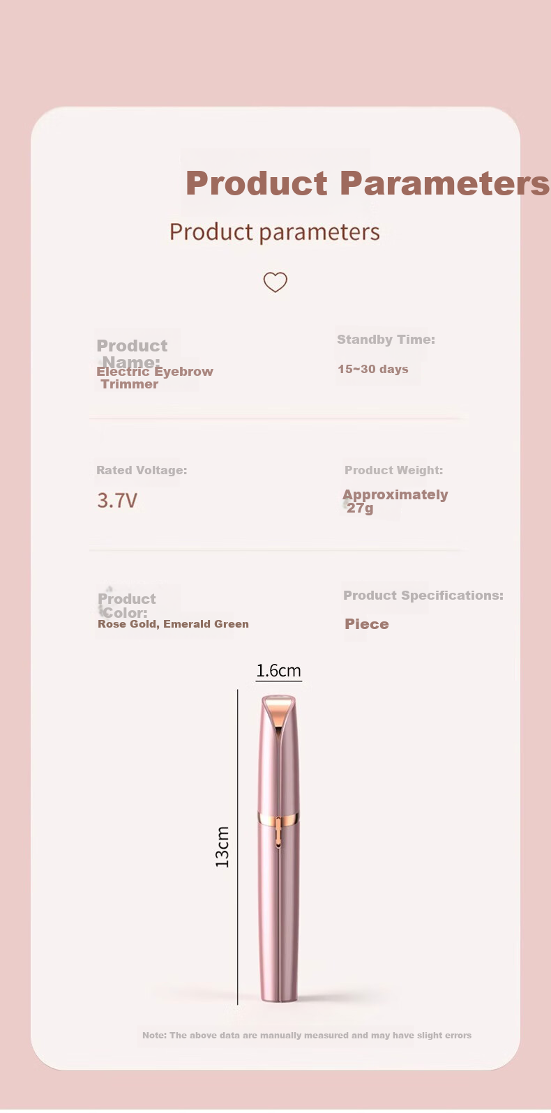 Sidomi Electric Eyebrow Trimmer 1pc Advanced Portable Eyebrow Groomer Safe Anti-Scratch Women’s Eyebrow Shaping Tool 13