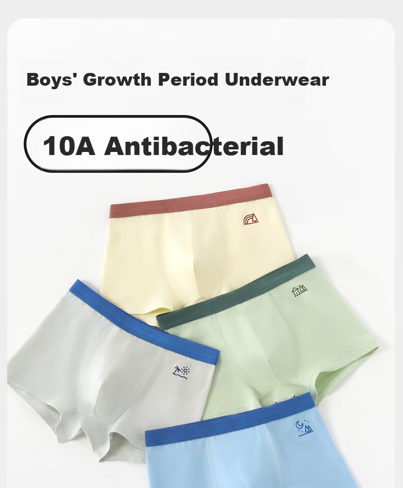 Mianqixiong Boys' Cotton Underwear A-Class Youth Development Junior High School Boxer Briefs for Older Children - XL 1