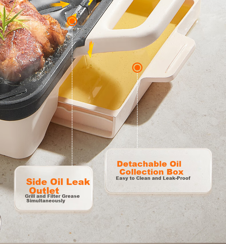 SUPOR Electric Grill Pan Electric Barbecue Oven Multifunctional Household Large Capacity 1800W High Power Fast Heating Easy-to-Clean BBQ Grill GJ4025P801 20