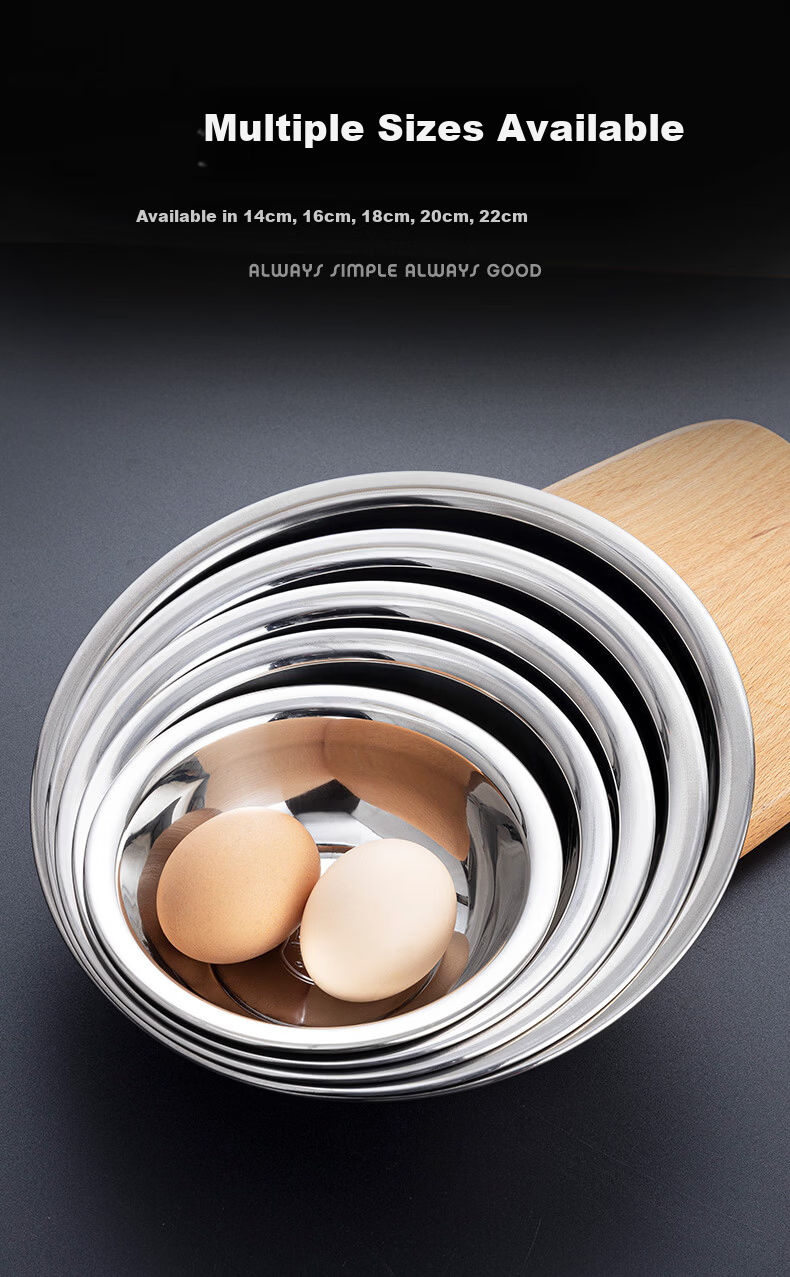 Golden Key 304 Thickened Stainless Steel 14cm Measuring Bowl Kitchen Vegetable Basin Seasoning Bowl Egg Beating Bowl GK-MD140 4