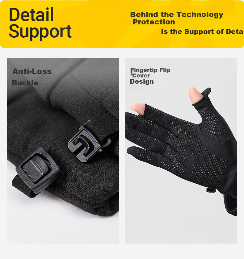 NANEN Ski Gloves 2025 New Touchscreen Liner Snowboard Double Board Fleece Warm Quick-Dry Gloves Black M 9