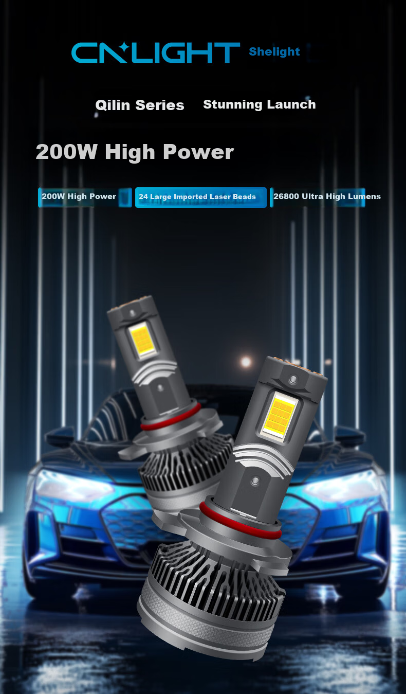 Cnlight Car LED Headlights D Series Ultra-Bright Laser-Focused Modification Original Xenon Lamp to LED Headlight D3S Pair Set 1