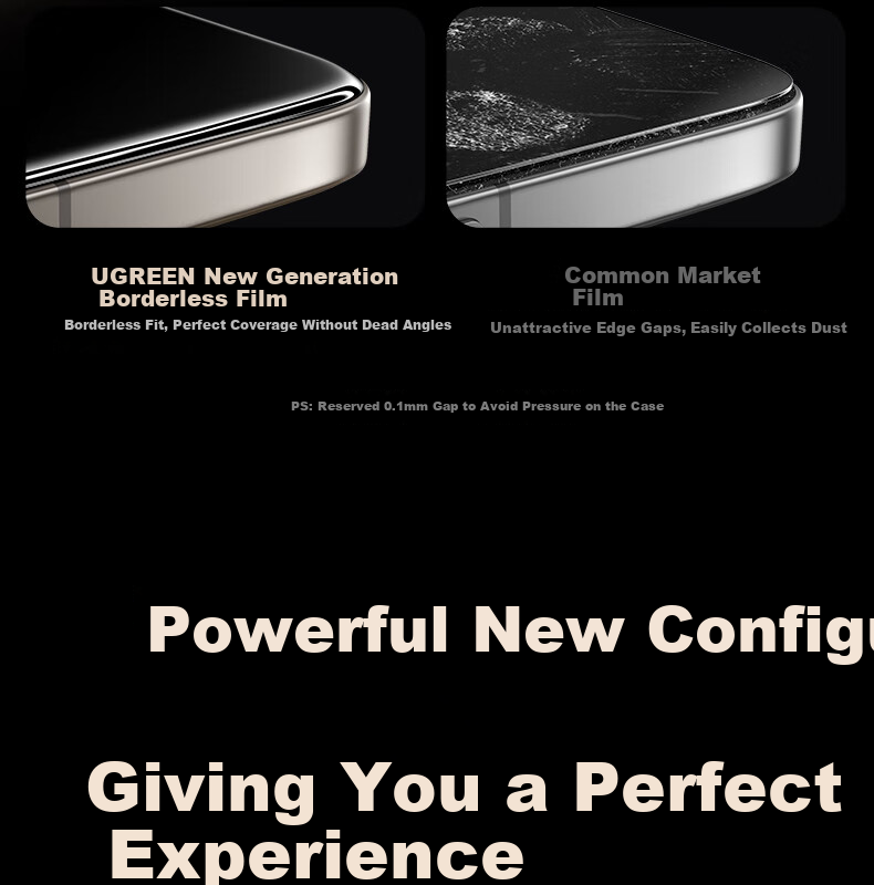 Ugreen Tempered Glass Screen Protector for Redmi K90 Max, Full Coverage, Ultra Clear, Explosion-Proof, Anti-Fingerprint, Sweat-Resistant, Scratch-Resistant, Bubble-Free, 2-Pack, Model 16443 9