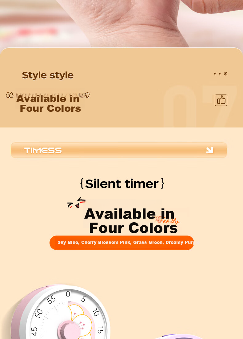 Timess Disney Collaboration Visual Timer, Back-To Student Time Management Tool, Kitchen Cooking Electronic Timer, Live Streaming Timer Gift 16