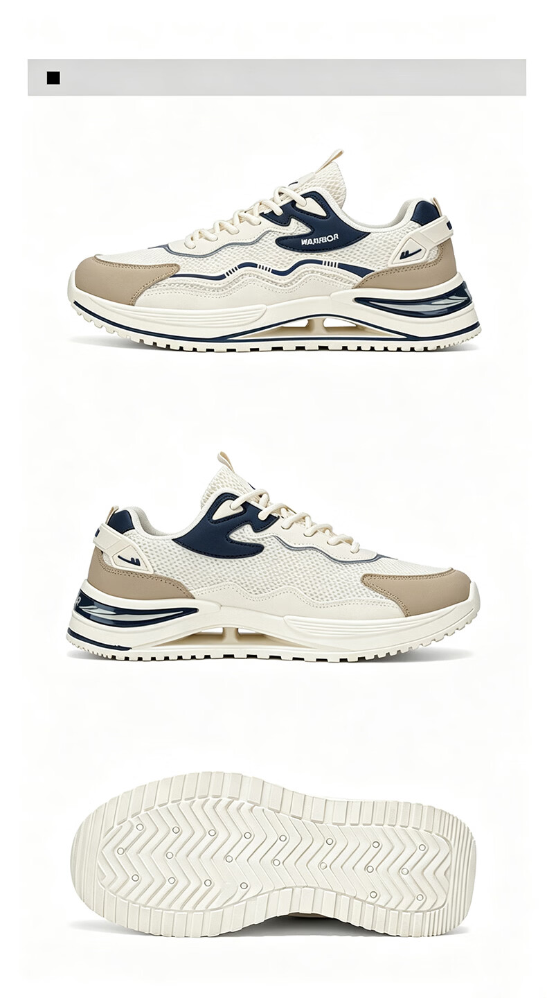 Warrior Official Men's Summer Soft Sole Mesh Breathable Lightweight Casual Sports Shoes Khaki Size 39 15