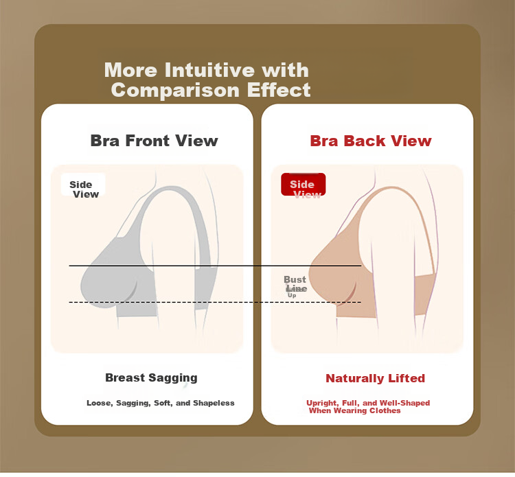 GUJIN [Anti-Gravity Lift] Women's Bra, Push-Up, Soft Support, Seamless, Invisible Foundation, Lift-Up, Side-Gathering Vest Brassiere 3