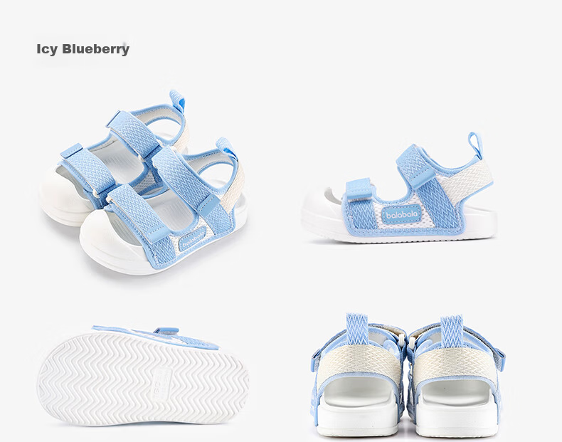 BALABALA Kids Summer Sandals Toddler Walking Shoes Boys Girls Closed-Toe Outdoor Soft Sole Durable Infant Hole Shoes 7