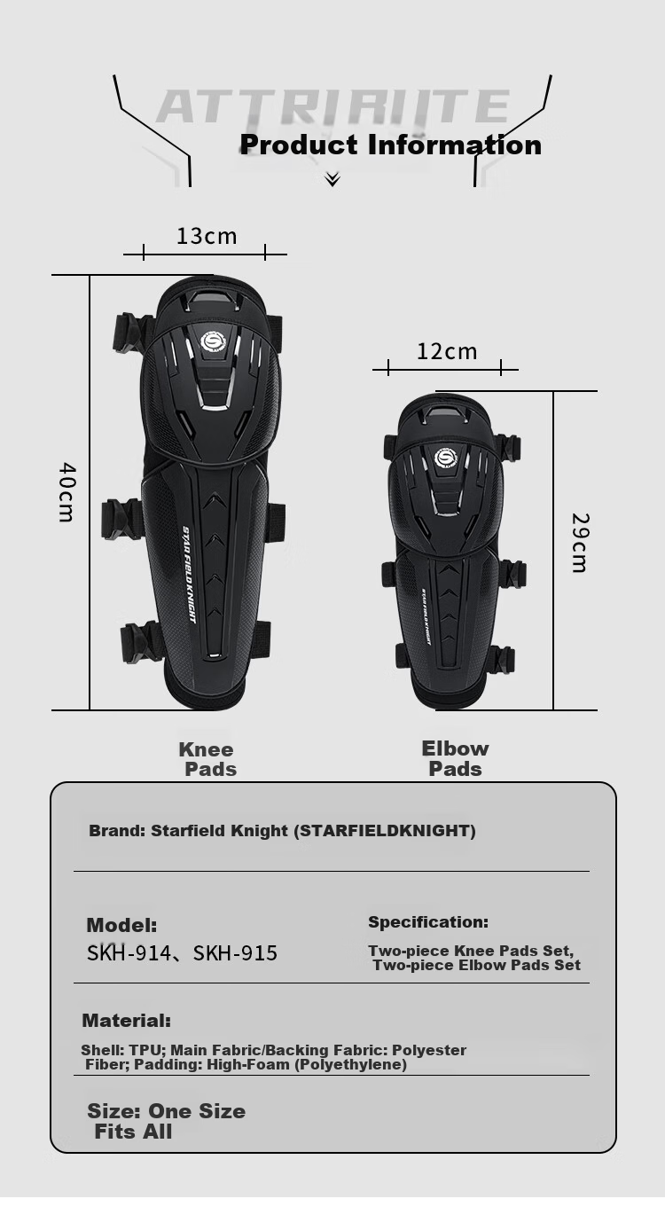 STAR FIELD KNIGHT Motorcycle Protective Gear Knee and Elbow Guards CE Level Four-Season Riding Four-Piece Set Motorbike Travel Anti-Fall Protection Equipment 2