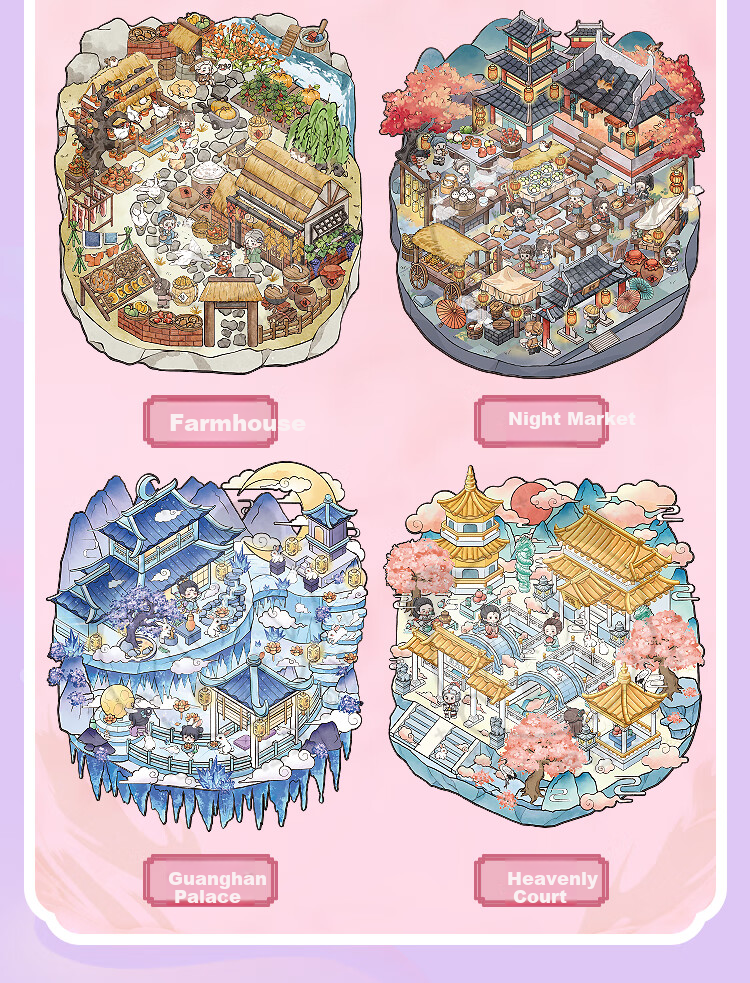 Tirado Miniature Scene Collection Vol.6 Scenic Stickers Ancient Style Micro Horror Scene Journal Small Stickers 3D Miniature House Girl Kids Toy DIY Journal Decorative Stickers 6
