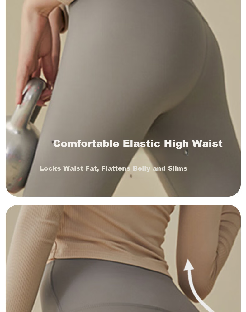 XUEXIMAN Yoga Pants for Women, High-Waisted, Butt-Lifting, Tight-Fitting, Tummy Control, Peach-Shaped Buttocks, Naked Feel, Sports Running Fitness Shark Pants Yoga Wear 3