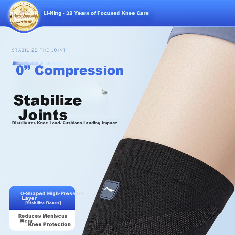 LI-NING Knee Brace Warm Arthritis Synovitis Old Cold Legs Meniscus Injury Unisex Elderly Sports Running Knee Support 7