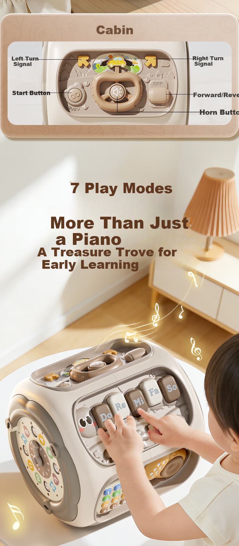 Cute Stone Children's Toy, Educational Hand Drum for Infants Aged 0-1 Years Old, Montessori Early Education Multi-Sided Object, Baby Birthday And First-Year Gift 13