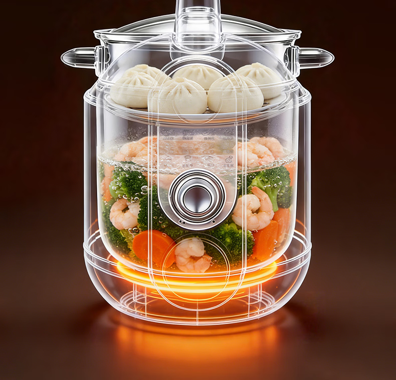 Gemside JSG-P18 Automatic Smart Cooking Stir-Fry Machine Non-Stick Oil-Free Multi-Purpose Electric Frying Pan Cooker 27