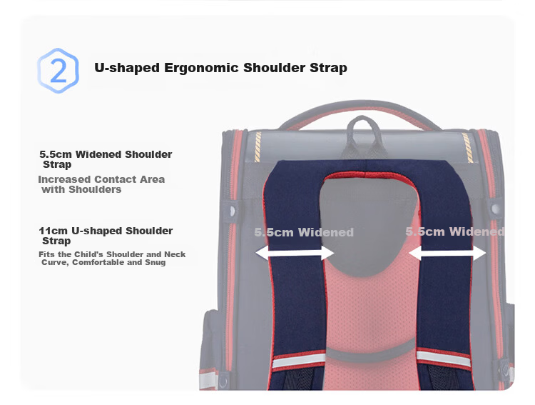Kala Sheep School Backpack for Elementary Students Grades 3-6 Anti-Fall Pressure-Relief Large Capacity Kids Boys and Girls Double Shoulder Bag 4
