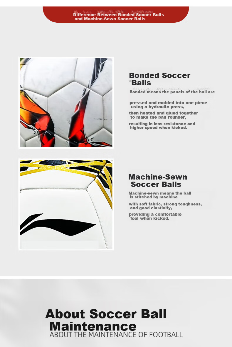LI-NING Football Size 5 Match and Training Standard Ball for Junior High School Entrance Exam, Adult Durable Size 5 Football 11