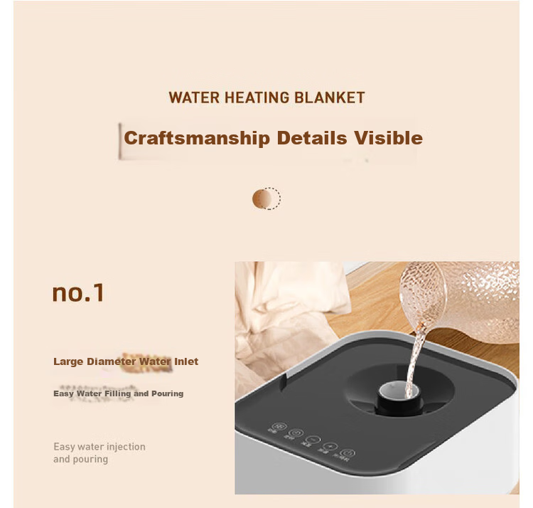 CHIGO [Water and Electricity Separation] Double Graphene Milk Velvet Water Circulation Electric Heated Mattress 1.8x2m 39