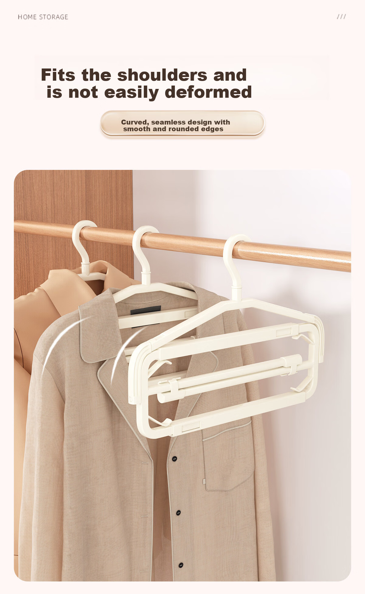 MUYA Telescopic Clothes Hanger for Drying Quilts, Bed Sheets, Bath Towels, and Bedding - Extra Long Household Hanger 5