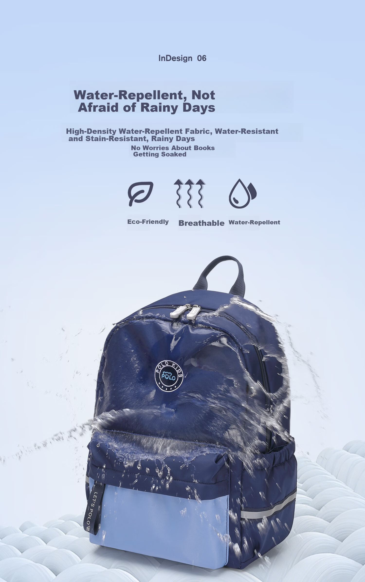 POLO Backpack for Elementary School Boys Kids Double Shoulder Bag Grades 1-3 Outdoor Travel Bag Study iPad Backpack Research Bag 11