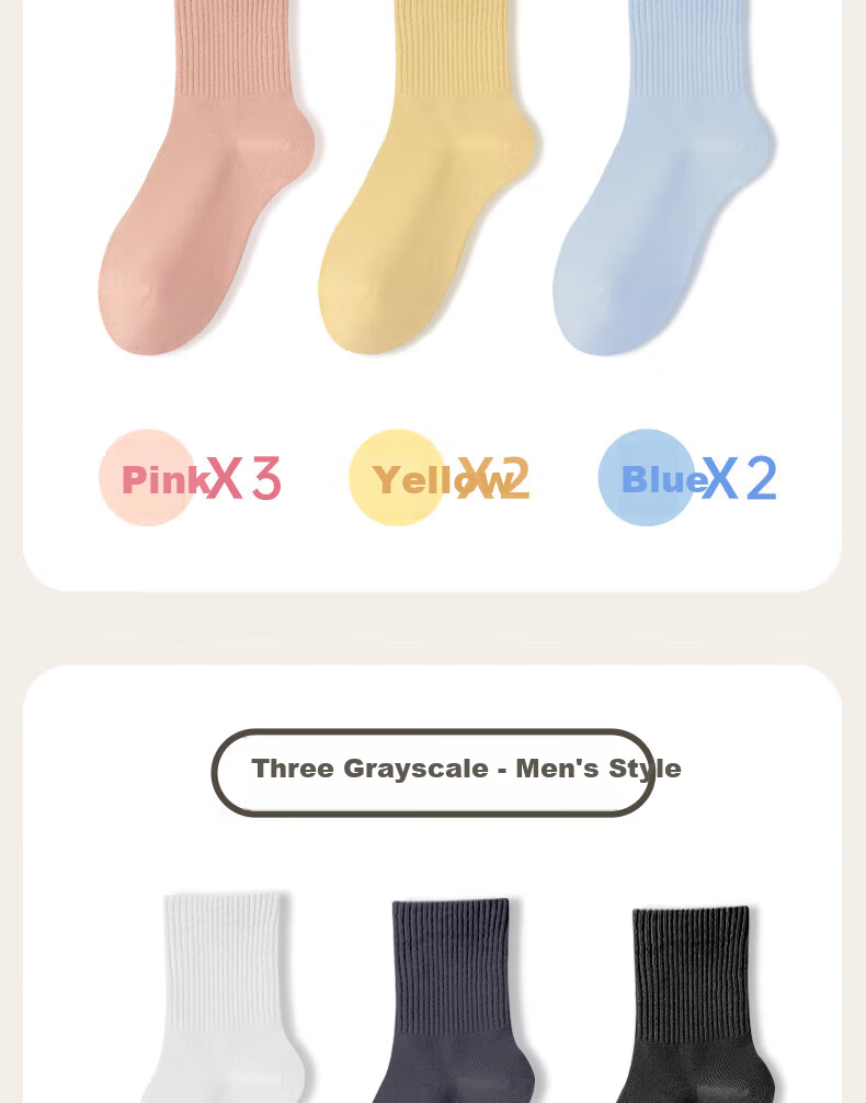 NOLANSEND [Comfortable Cotton Socks] Disposable Socks, 7A Antibacterial Cotton Socks, 7 Pairs Daily Disposable Mid-Calf Socks, Sweat-Absorbing Travel Daily Disposable Socks 2