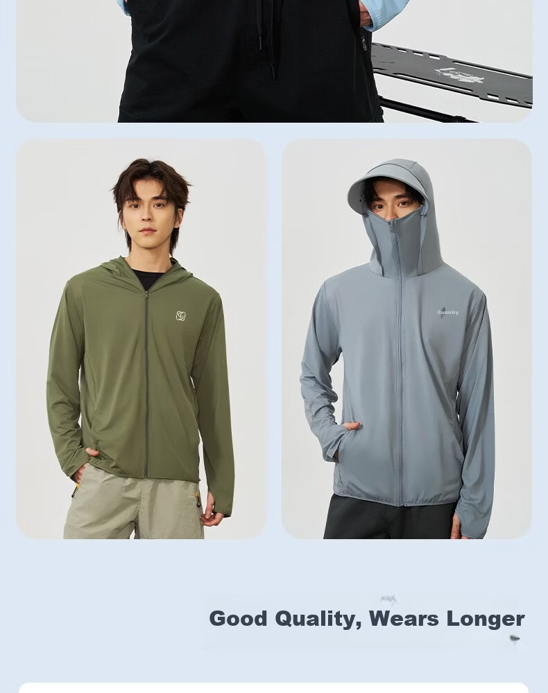 LangSha Sun Protection Clothing for Men And Women, Cool Ice Silk Sun Protection Garment, UV-Resistant, Ultra-Thin, Breathable, Quick-Drying Outdoor Fishing Wear 17