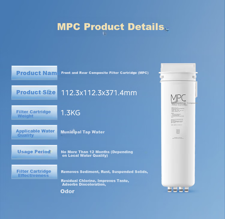 Midea MPC Filter Cartridge for Galaxy 3.0 Mineral Weak Alkaline Water Purifier 1200G MPC Filter Cartridge 7