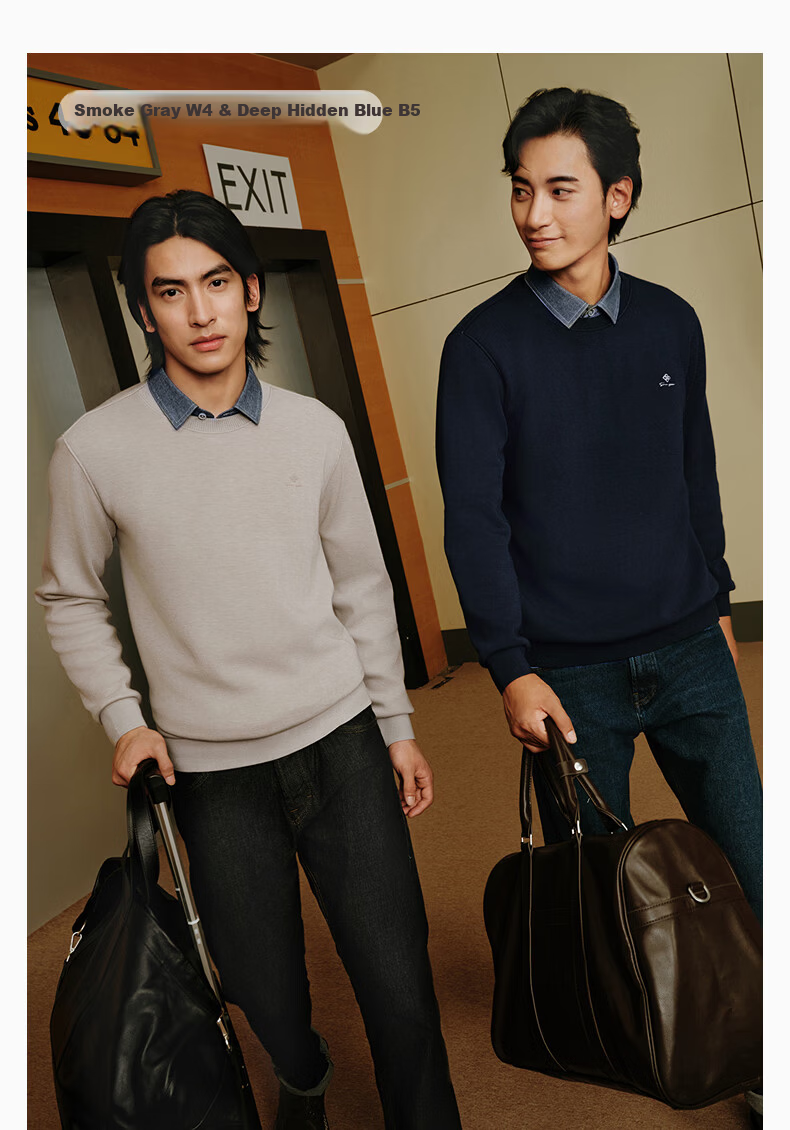 Hodo Anti-Pilling Wool Blend Fleece-Lined Two-in-One Thermal Warm Shirt Collar Sweater for Men 14