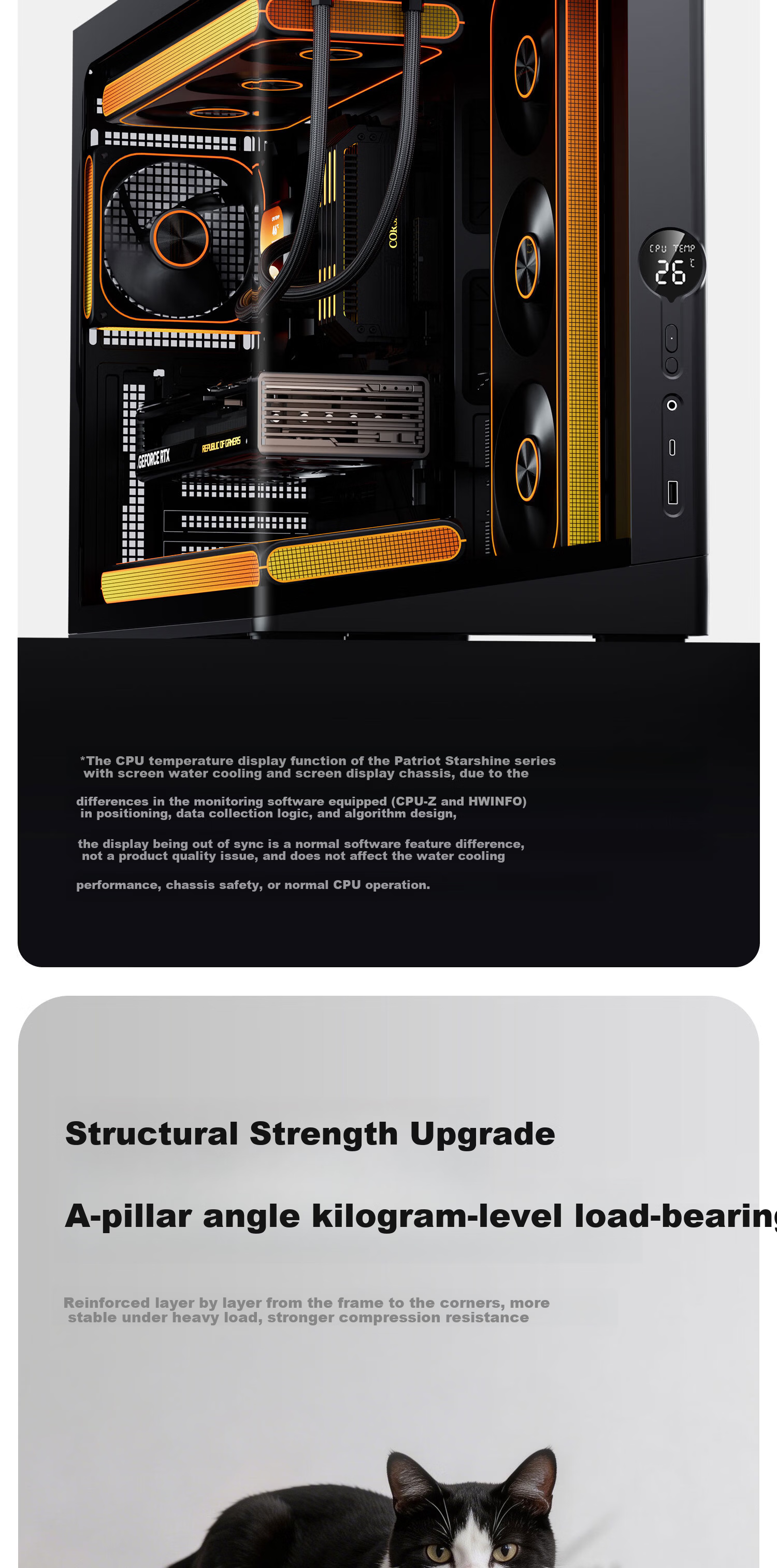 Aigo Xingcanchen Air White Gaming Desktop PC Case Supports 360mm Water Cooling ATX Motherboard Curved Glass 270° Seaview Room 5090 Graphics Card 10