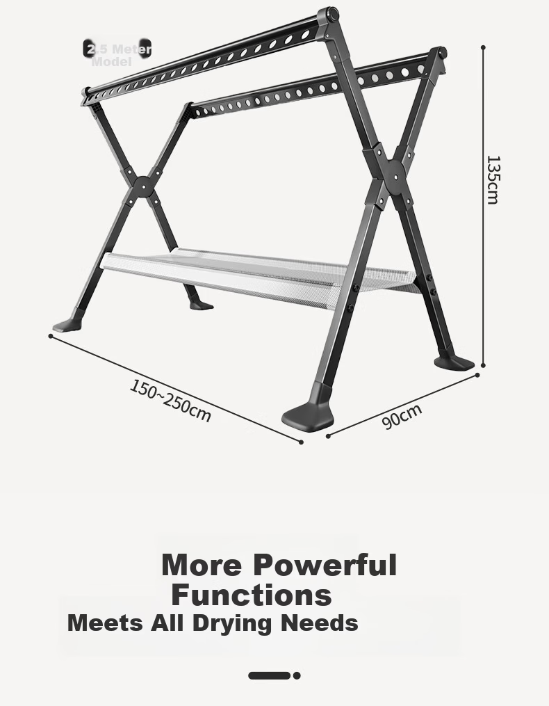 Jing Jiayi Foldable Floor Clothes Drying Rack Carbon Steel Home Balcony Laundry Rack Quilt Drying Rack Hanger 1
