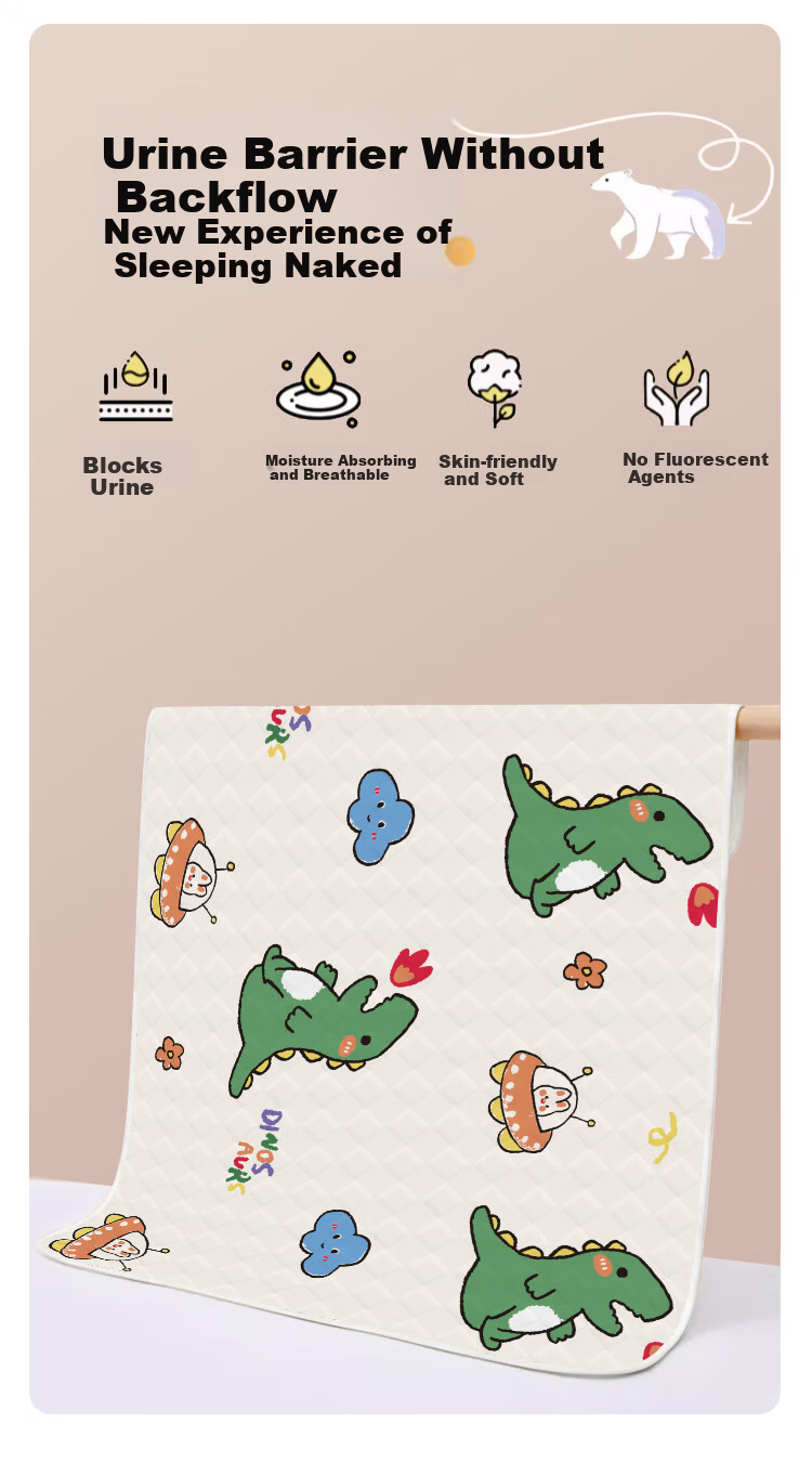 Guangduola Baby Waterproof Washable Urine Pad Mattress Menstrual Leak-Proof Care Mat Breathable for Babies and Toddlers 1