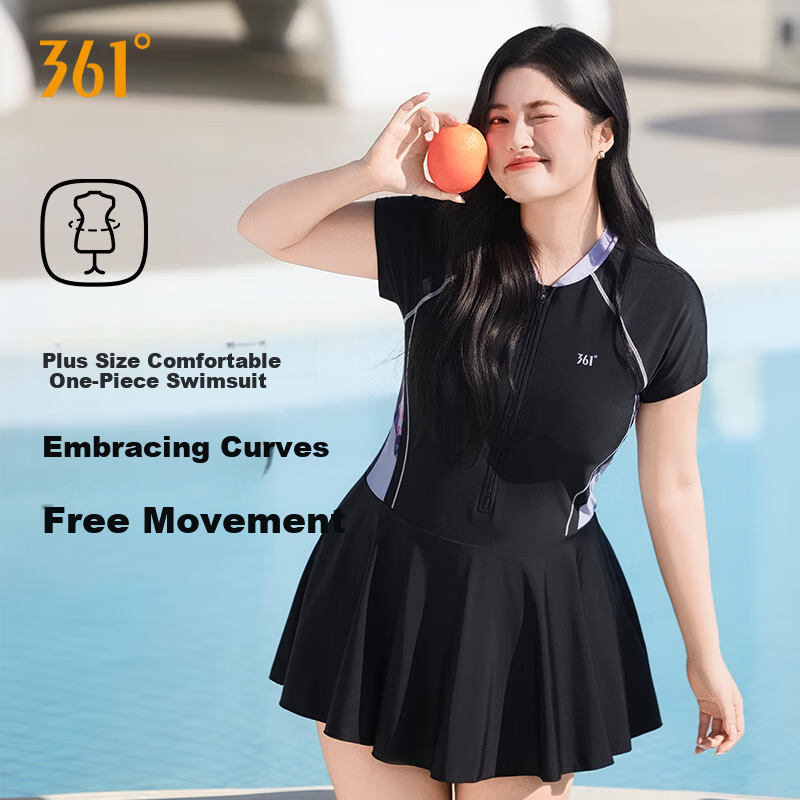 361° Women's Plus Size Swimsuit 2026 New Slimming One-Piece Bathing Suit for Adults Hot Spring Bathing Suit for Over 200 lbs