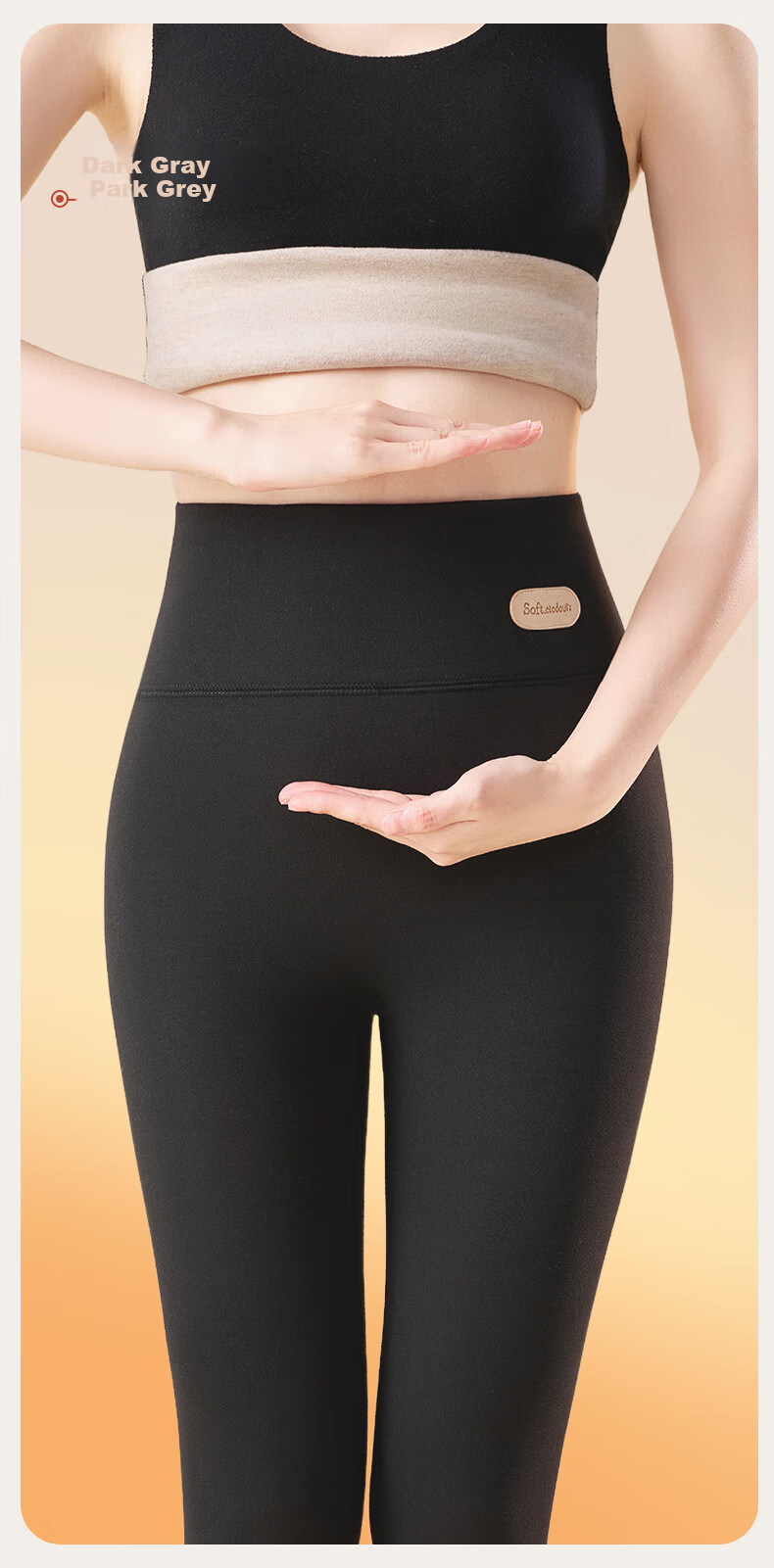 MiiOW Women's Thermal Pants Thickened Cashmere Silk Autumn Winter Wearable Heating Black 2025 New Model 14
