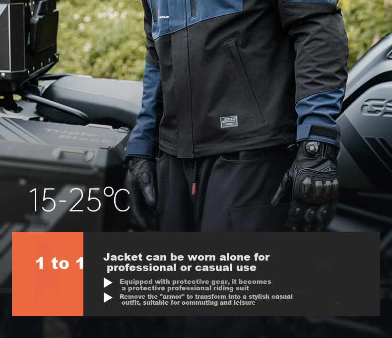 STAR FIELD KNIGHT Motorcycle Riding Jacket for Men, All-Season Use, Warm Fleece-Lined, Anti-Freeze, Water-Resistant, Motorbike Riding Windproof Coat, Size L 6