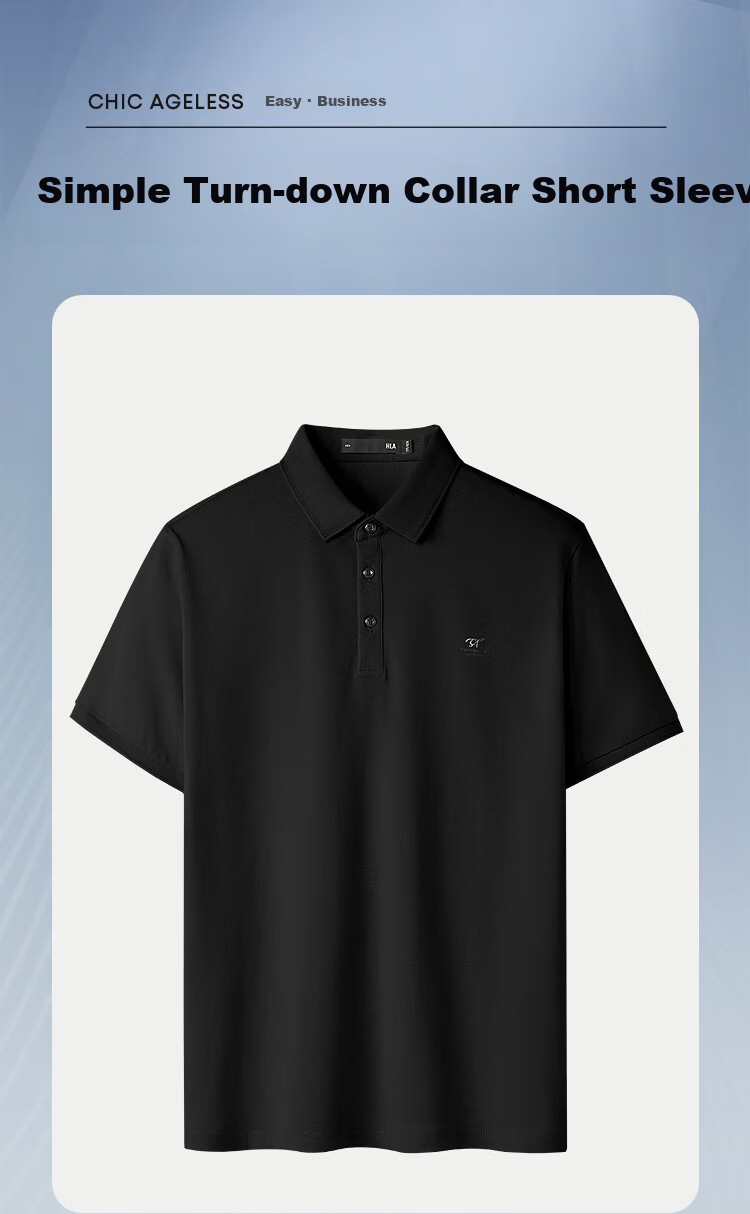 HLA Heilan Home Short Sleeve Polo 26 Light Business Chic Ageless Cooling Short Sleeve Summer 2