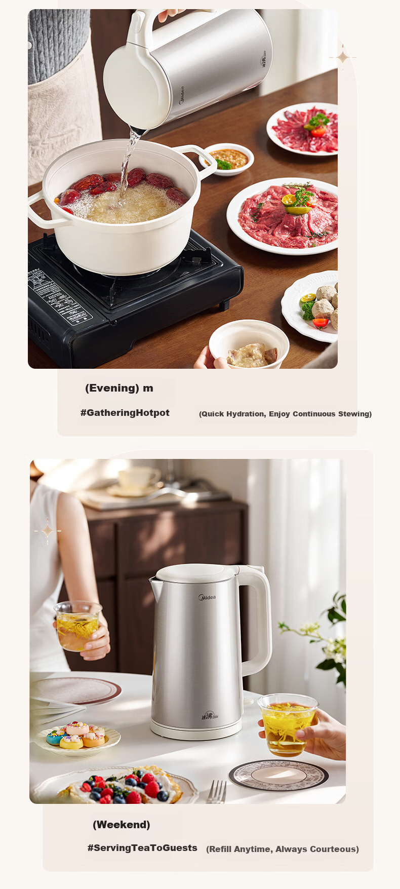 Midea Electric Kettle 2200W Fast Boil Double Stainless Steel Auto Shut-Off 316L Baby-Grade Stainless Steel 2L Large Capacity MK-SH20M126-PRO 11