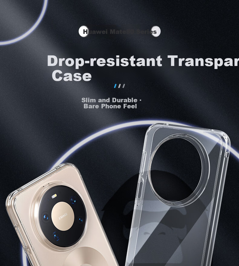 Mr. Blue Gorilla Huawei Mate80/Mate80 Pro Case Ultra-Thin Transparent Shockproof Wear-Resistant Phone Cover 1